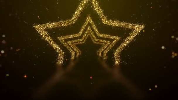 スターライトクリスマスプロジェクトのための星の光粒子トンネルの背景 シーンやタイトル ロゴのための良い背景 — ストック動画