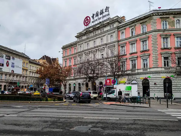 Gebäude Der Bank China Zentrum Von Budapest — Stockfoto