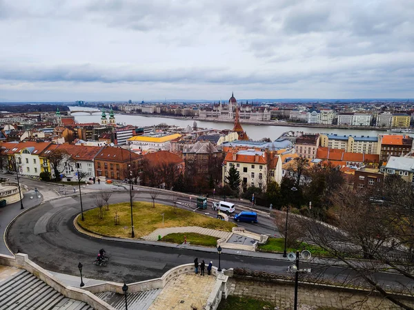 Unglaublicher Blick Von Der Burg Auf Die Stadt — Stockfoto