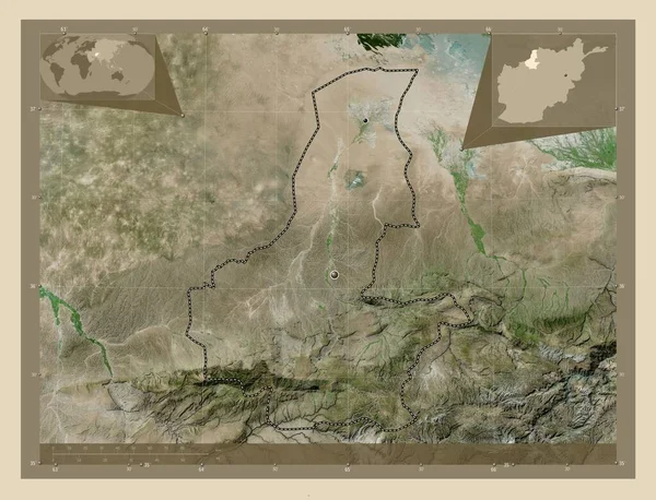 Faryab Province Afghanistan High Resolution Satellite Map Locations Major Cities — ストック写真