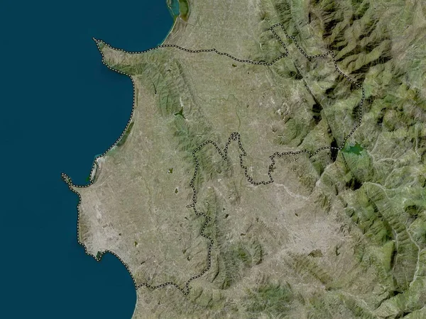 Durres Condado Albania Mapa Satelital Baja Resolución — Foto de Stock