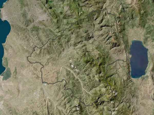 Elbasan Contea Albania Mappa Satellitare Bassa Risoluzione — Foto Stock