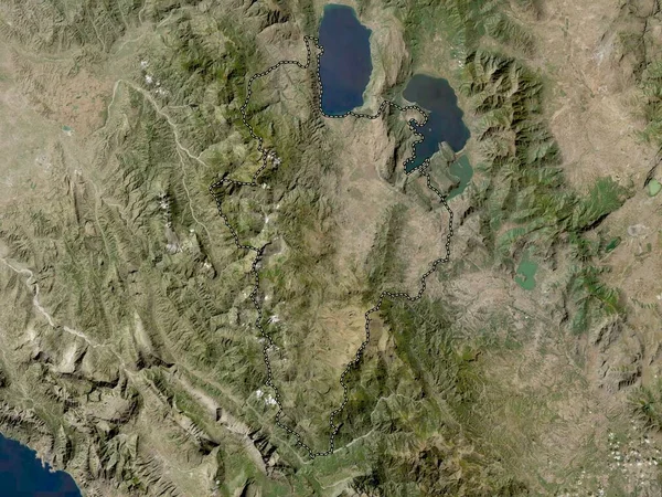 Korce 阿尔巴尼亚县 低分辨率卫星地图 — 图库照片