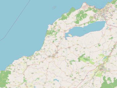 Temouchent, Cezayir vilayeti. Açık Sokak Haritası