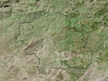 Constantine, Cezayir vilayeti. Yüksek çözünürlüklü uydu haritası