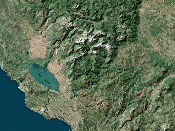 Shkoder Condado Albania Mapa Satélite Alta Resolución — Foto de Stock