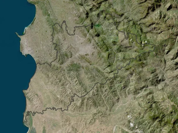 Tirane, county of Albania. Low resolution satellite map