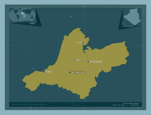 Ain Temouchent Επαρχία Αλγερίας Ατόφιο Χρώμα Τοποθεσίες Και Ονόματα Μεγάλων — Φωτογραφία Αρχείου