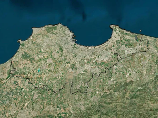 Alger Province Algeria High Resolution Satellite Map — Stock Photo, Image