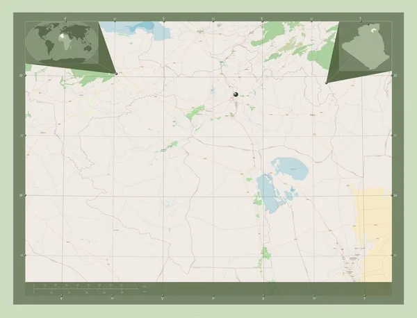 Біска Провінція Алжир Відкрита Карта Вулиць Кутові Допоміжні Карти Місцезнаходження — стокове фото