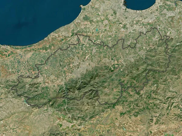 Blida Cezayir Vilayeti Yüksek Çözünürlüklü Uydu Haritası — Stok fotoğraf