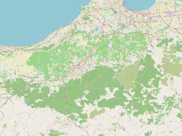 Бліда Провінція Алжир Відкрита Карта Вулиць — стокове фото