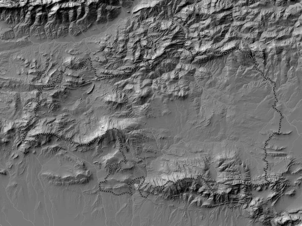 Bordj Bou Arreridj Province Algeria Bilevel Elevation Map Lakes Rivers — Stock Photo, Image