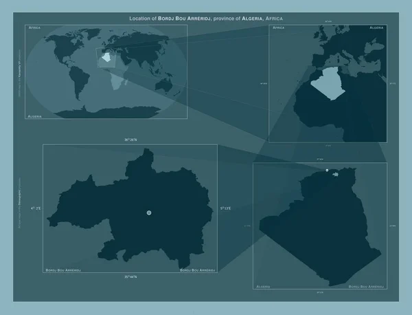 Bordj Bou Arreridj Província Argélia Diagrama Mostrando Localização Região Mapas — Fotografia de Stock