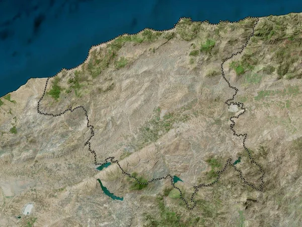 Chlef Província Argélia Mapa Satélite Alta Resolução — Fotografia de Stock