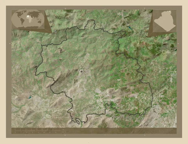 Κωνσταντίνος Επαρχία Αλγερίας Υψηλής Ανάλυσης Δορυφορικός Χάρτης Γωνιακοί Χάρτες Βοηθητικής — Φωτογραφία Αρχείου