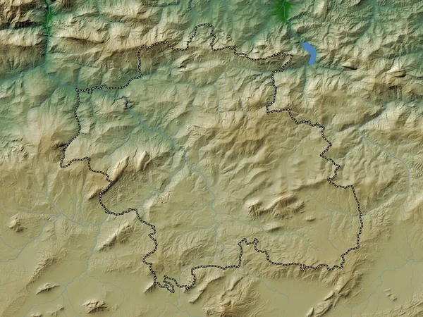 Костянтин Провінція Алжир Кольорові Карти Висот Озерами Річками — стокове фото