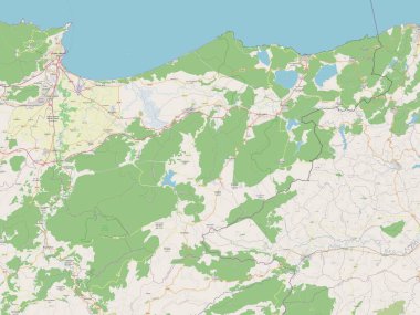 El Tarf, Cezayir vilayeti. Açık Sokak Haritası