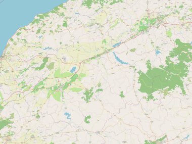 Relizane, Cezayir vilayeti. Açık Sokak Haritası