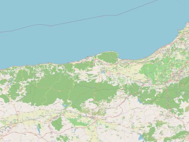 Tipaza, Cezayir eyaleti. Açık Sokak Haritası