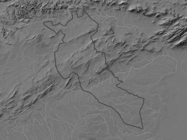 Джельфа Провинция Алжир Карта Высот Билевеля Озерами Реками — стоковое фото