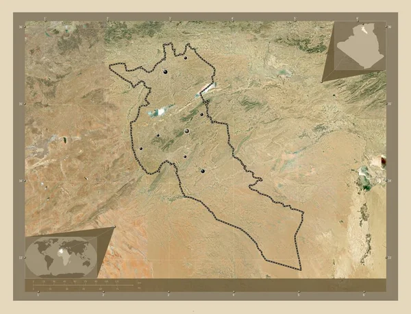Djelfa Provincie Algerije Satellietkaart Met Hoge Resolutie Locaties Van Grote — Stockfoto