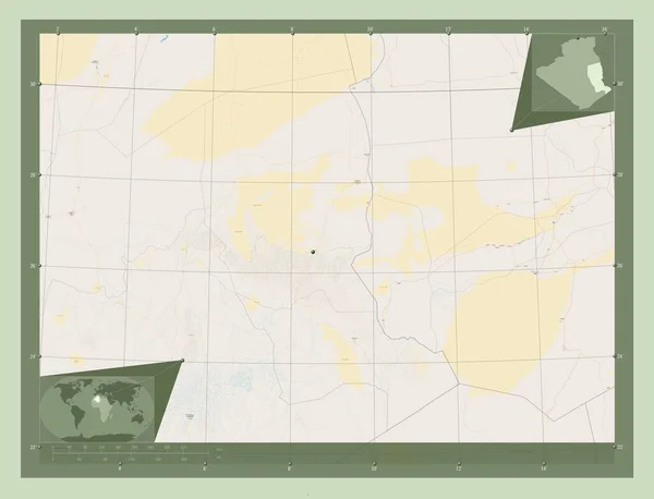 Illizi Provincia Argelia Open Street Map Ubicaciones Las Principales Ciudades —  Fotos de Stock