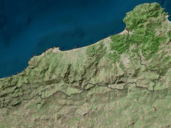 Jijel Provinsen Algeriet Högupplöst Satellitkarta — Stockfoto