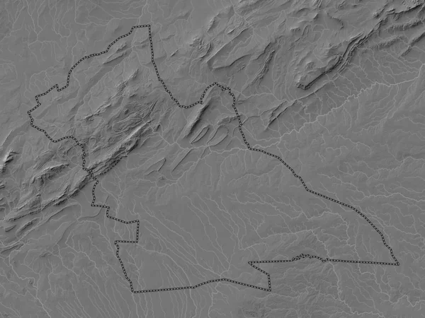 Laghouat Prowincja Algierii Dwupoziomowa Mapa Wysokości Jeziorami Rzekami — Zdjęcie stockowe