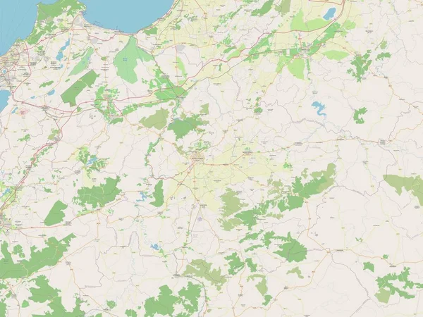Mascara Prowincja Algieria Otwarta Mapa Ulic — Zdjęcie stockowe