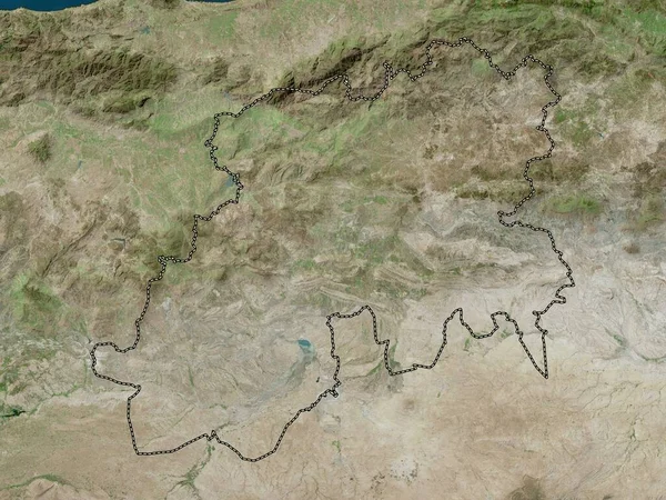 Medea Provincia Argelia Mapa Satélite Alta Resolución — Foto de Stock