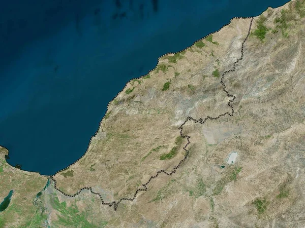 Mostaganem Cezayir Vilayeti Yüksek Çözünürlüklü Uydu Haritası — Stok fotoğraf