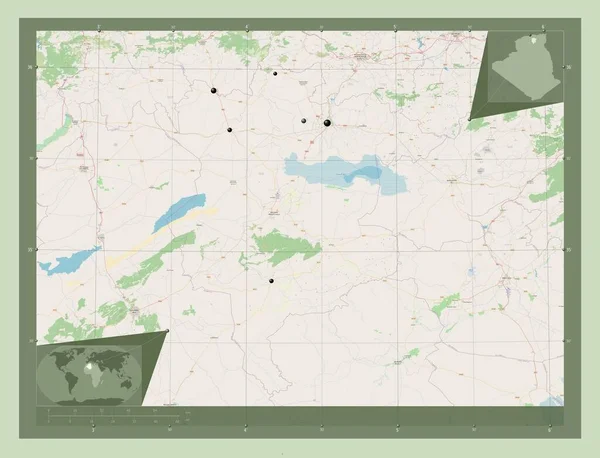 Sila Provinz Algerien Open Street Map Standorte Der Wichtigsten Städte — Stockfoto