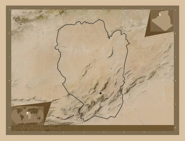 Наама Провінція Алжир Супутникова Карта Низькою Роздільною Здатністю Розташування Великих — стокове фото