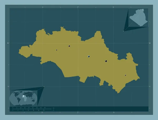 알제리의 색깔의 지역의 도시들의 Corner Auxiliary Location — 스톡 사진