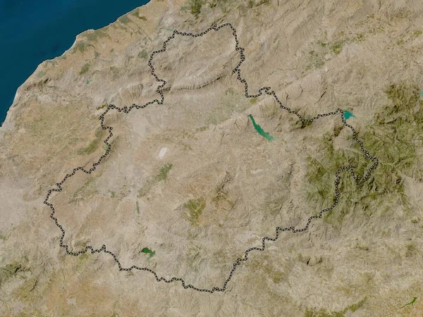 Relizane Cezayir Vilayeti Düşük Çözünürlüklü Uydu Haritası — Stok fotoğraf