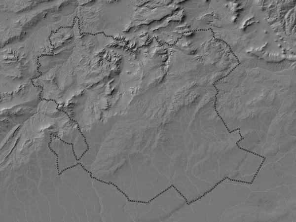 Saida Provincia Argelia Mapa Elevación Bilevel Con Lagos Ríos —  Fotos de Stock