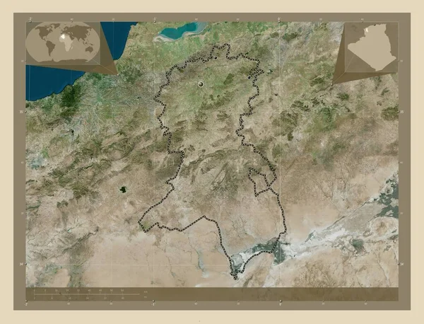 Sidi Bel Abbes Prowincja Algieria Mapa Satelity Wysokiej Rozdzielczości Lokalizacje — Zdjęcie stockowe
