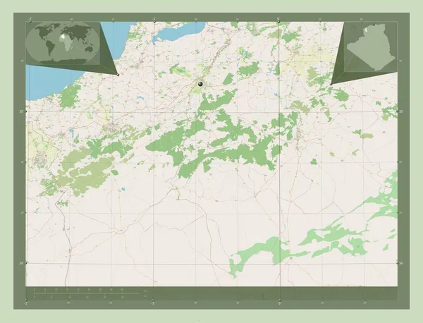 Sidi Bel Abbes Provinz Algerien Open Street Map Eck Zusatzstandortkarten — Stockfoto