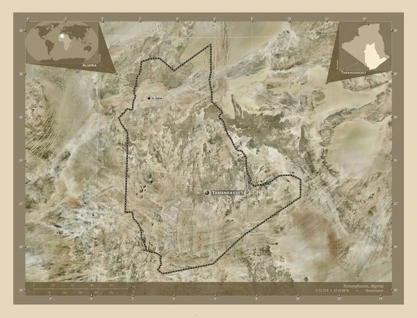 Tamanghasset Provincia Algeria Mappa Satellitare Alta Risoluzione Località Nomi Delle — Foto Stock