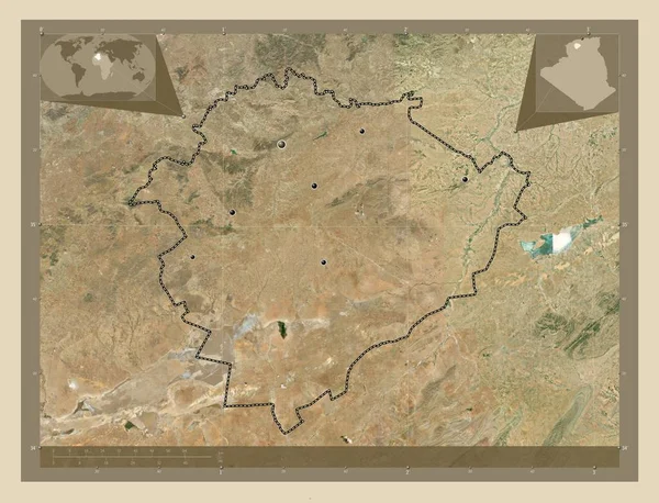 Tiaret Provincia Algeria Mappa Satellitare Alta Risoluzione Località Delle Principali — Foto Stock