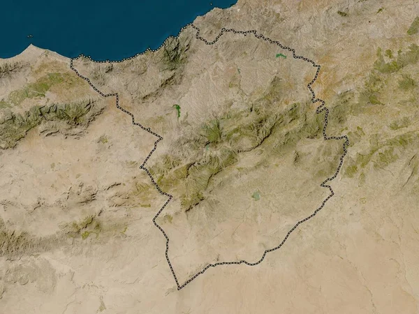 Tlemcen Província Argélia Mapa Satélite Baixa Resolução — Fotografia de Stock