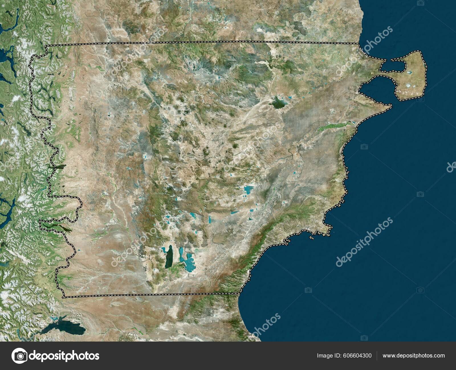 Чубут Провинция Аргентина Карта Высокого Разрешения Стоковое Фото.