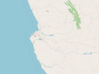 Bengo, Angola vilayeti. Açık Sokak Haritası