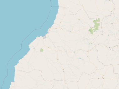 Benguela, Angola vilayeti. Açık Sokak Haritası