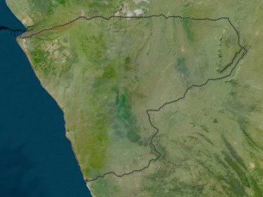 Zaire, Angola vilayeti. Düşük çözünürlüklü uydu haritası