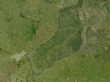 Misiones, Arjantin vilayeti. Düşük çözünürlüklü uydu haritası