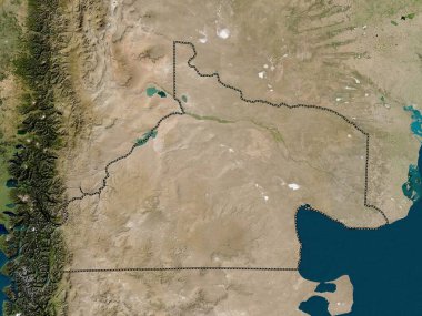 Rio Negro, Arjantin ili. Düşük çözünürlüklü uydu haritası