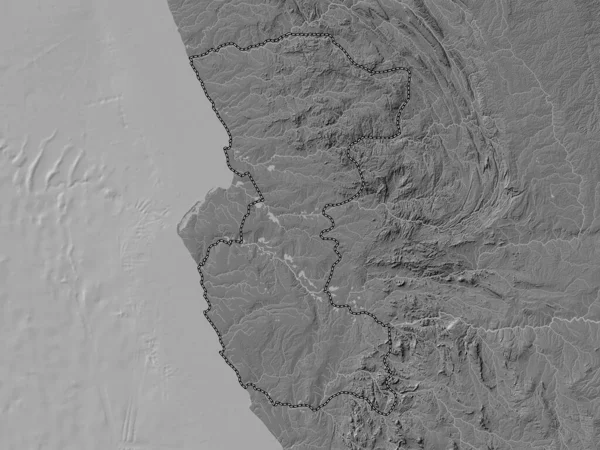 Бенго Провинция Ангола Карта Высот Билевеля Озерами Реками — стоковое фото