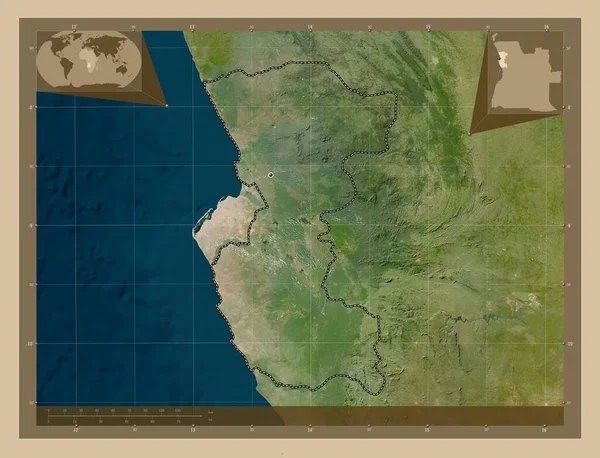 Bengo Provincia Dell Angola Mappa Satellitare Bassa Risoluzione Mappa Della — Foto Stock